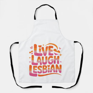 Leef Lach Lesbisch Grappige LGBTQ Gemeenschap Schort