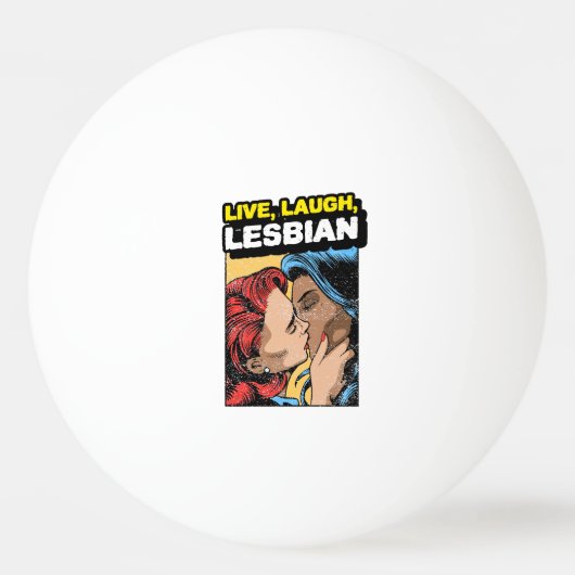 Leef Lach Lesbisch Pingpongbal (Voorkant)