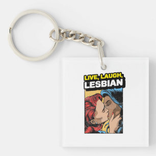Leef Lach Lesbisch Sleutelhanger