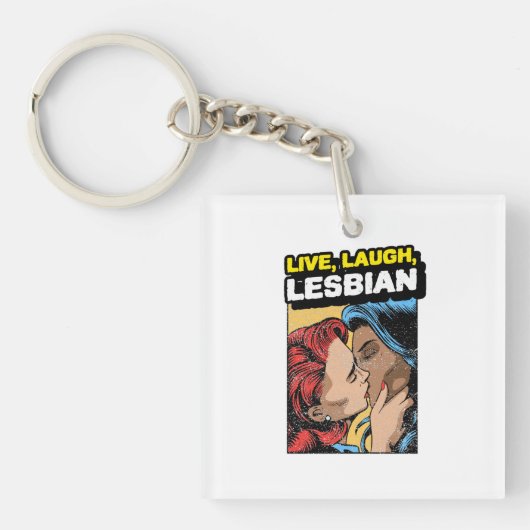 Leef Lach Lesbisch Sleutelhanger (voorkant)