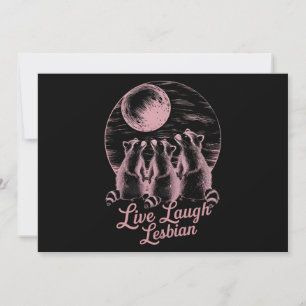Leef Lach Lesbische Wasbeer Lesbische LGBTQ Pride  Kaart