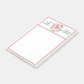 Leef lach lief bloemig  Gegemoneerd Post-it® Notes (Schuin)