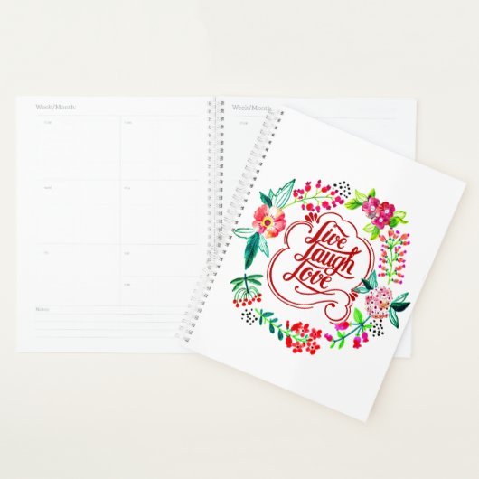 Leef lach lief bloemig  planner (Display)