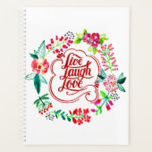 Leef lach lief bloemig  planner (Voorkant)