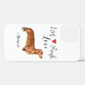 Leef Lach Lief een Dachshond Case-Mate iPhone Case (Achterkant (horizontaal))