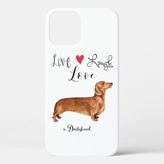 Leef Lach Lief een Dachshond Case-Mate iPhone Case (Achterkant)
