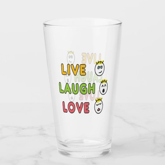 Leef Lach Lief Glas (Voorkant)