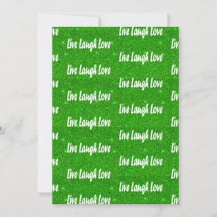 Leef Lach Lief Groene Positieve Boodschap Kaart