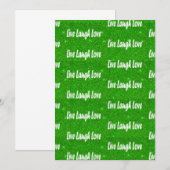 Leef Lach Lief Groene Positieve Boodschap Kaart (Voorkant / Achterkant)