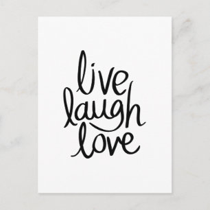 Leef Lach Lief – Klassieke Inspirerende Typografie Feestdagenkaart