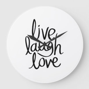 Leef Lach Lief – Klassieke Inspirerende Typografie Grote Klok