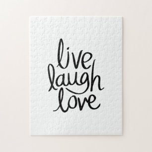 Leef Lach Lief – Klassieke Inspirerende Typografie Legpuzzel