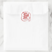 Leef lach lief klassieke ronde sticker (Tas)