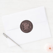 Leef lach lief klassieke ronde sticker (Envelop)