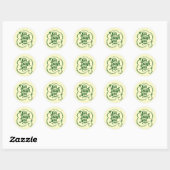 Leef lach lief klassieke ronde sticker (Vel)