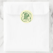 Leef lach lief klassieke ronde sticker (Tas)