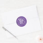Leef lach lief ronde sticker (Envelop)