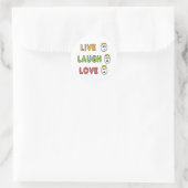 Leef Lach Lief Ronde Sticker (Tas)