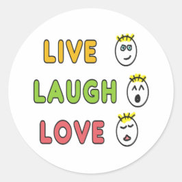 Leef Lach Lief Ronde Sticker