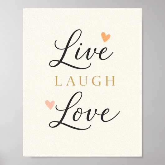Leef Lach Lief Typografie Poster (Voorkant)