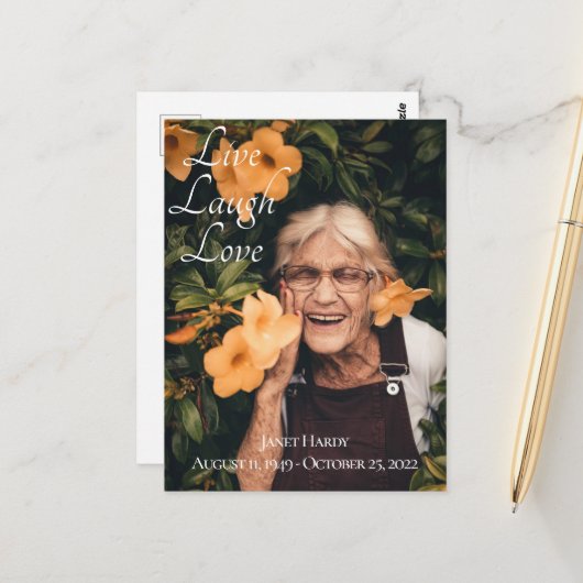 Leef Lach Lief Uitvaart Ansichtkaart Briefkaart (Voorkant / Achterkant in situ)