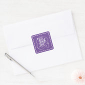 Leef lach lief  vierkante sticker (Envelop)