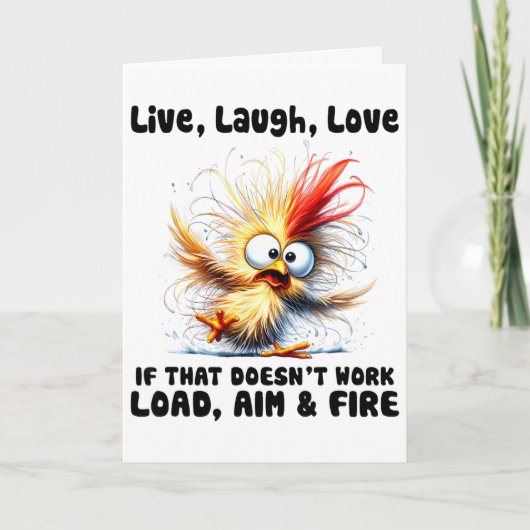 Leef Lach Liefde Als Dat Niet Laadt Richt Vuur _1 Kaart (Voorkant)