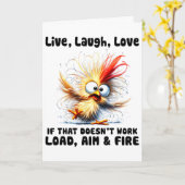 Leef Lach Liefde Als Dat Niet Laadt Richt Vuur _1 Kaart (Gele Bloem)