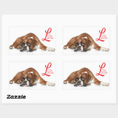 Leef, lach, Liefde Boxer Puppy Dog Groet Sticker (Vel)