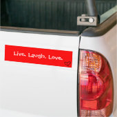 Leef. Lach. Liefde. Bumpersticker (Op Truck)