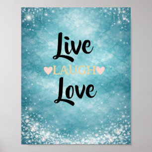 Leef, Lach Liefde Inspirerend Citaat Poster