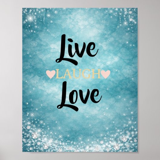 Leef, Lach Liefde Inspirerend Citaat Poster (Voorkant)