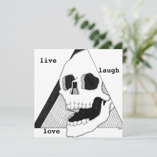 Leef Lach Liefde Kaart (Staand voorkant)