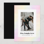 Leef Lach Liefde | Koppel Guilloché Kerstkaart (Voorkant / Achterkant)