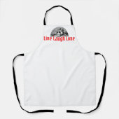 Leef, Lach, Liefde met Schedel Grappig Schort (Voorkant)