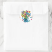 Leef, lach liefde  ronde sticker (Tas)