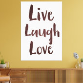 Leef Lach Liefde vintage inspirerende quote Canvas Afdruk (Insitu (Woonkamer))