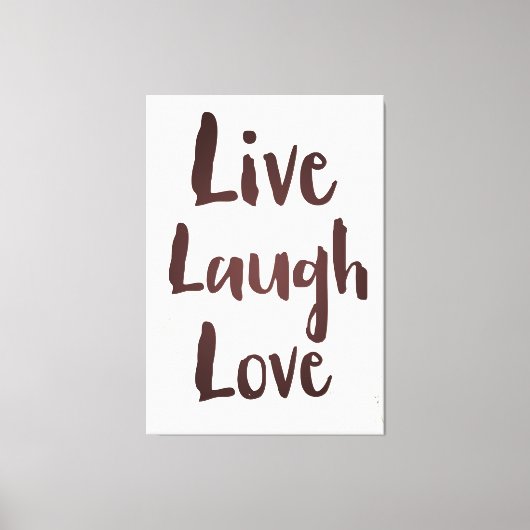 Leef Lach Liefde vintage inspirerende quote Canvas Afdruk (Voorkant)
