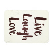 Leef Lach Liefde vintage inspirerende quote Magneet (Horizontaal)