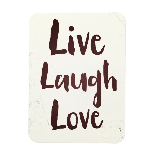 Leef Lach Liefde vintage inspirerende quote Magneet (Verticaal)