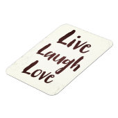 Leef Lach Liefde vintage inspirerende quote Magneet (Linkerzijde)