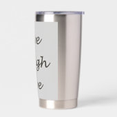 Leef, lach, liefdesboodschap geïsoleerde drinkbeker (Links)