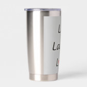 Leef, lach, liefdesboodschap geïsoleerde drinkbeker (Rechts)