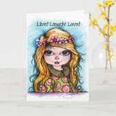 Leef! Lach! Liefs! Kaart (Gele Bloem)