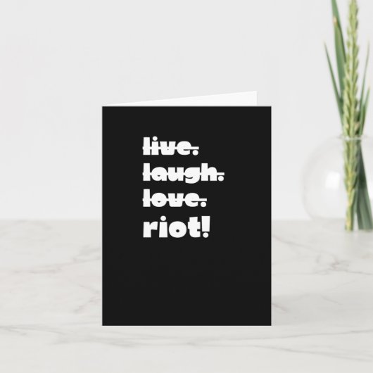 Leef. Lach. Liefs. Rellen! Protest Gear-activist A Kaart (Voorkant)
