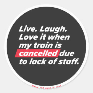 Leef. Lach. Liefs. -Sticker Ronde Sticker