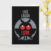 Leef Lach Loer Mothman Cryptid Kaart (Gele Bloem)
