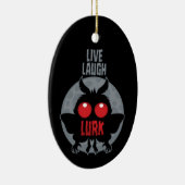 Leef Lach Loer Mothman Cryptid Keramisch Ornament (Rechts)