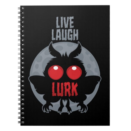 Leef Lach Loer Mothman Cryptid Notitieboek (Voorkant)
