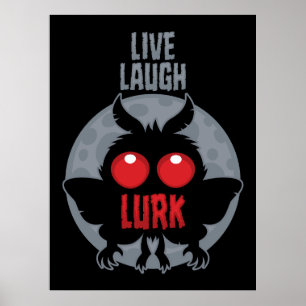 Leef Lach Loer Mothman Cryptid Poster